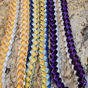2 inch wide 3 Color Graduation Leis // Ribbon Lei // Graduation // Graduation Gifts // 2025 Graduation Lei // Grad Leis //