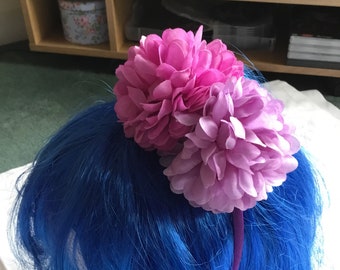 Purple flower headband