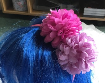 Purple flower headband