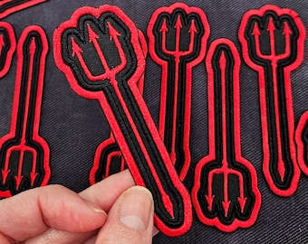 Devil&#39;s Pitchfork Iron on Patch
