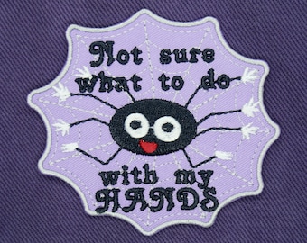 Cute Spider Spiderweb Iron On Patch