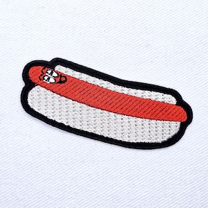 Hot Dog Iron On Patch