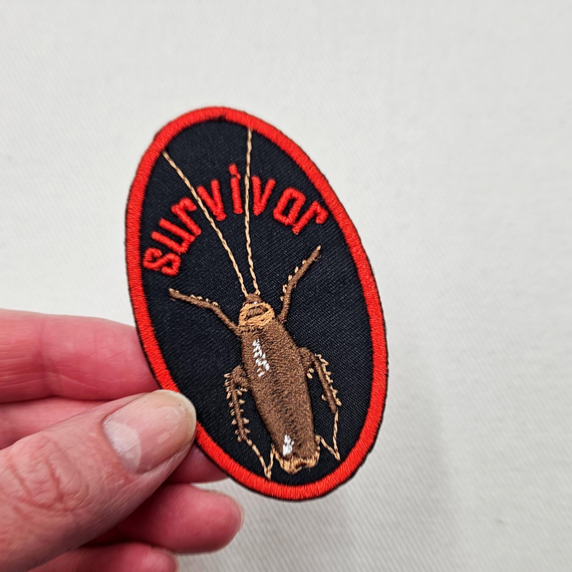 Survivor Cockroach Bug Embroidery Iron on Patch - Etsy