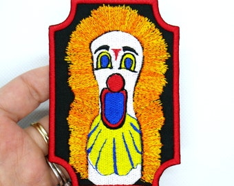 Knock Down Circus Clown Iron on Patch