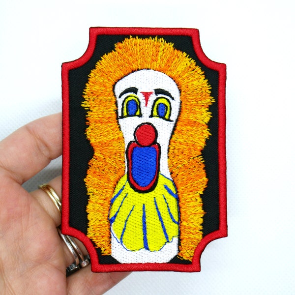 Knock Down Circus Clown Iron on Patch