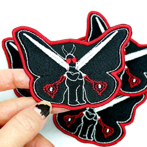 Mothman Cryptid Iron on Patch