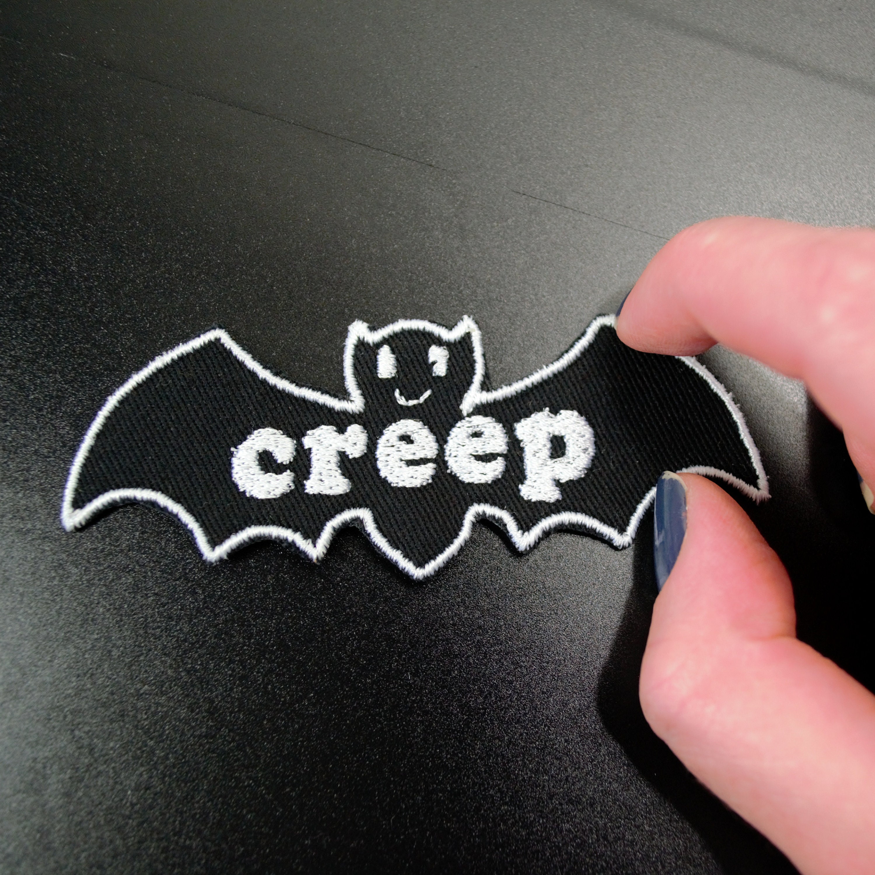 Cute Creep Bat Embroidered Small Iron on Patch