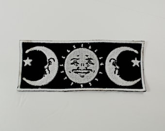Sun and Moon Set Ouija Style Iron on Patch