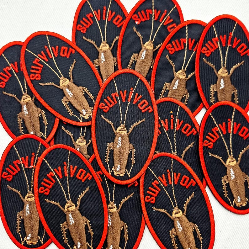 Survivor Cockroach Bug Embroidery Iron on Patch - Etsy
