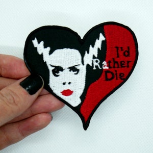 Classic Horror Movie Monster Bride of Frankenstein Iron On Patch