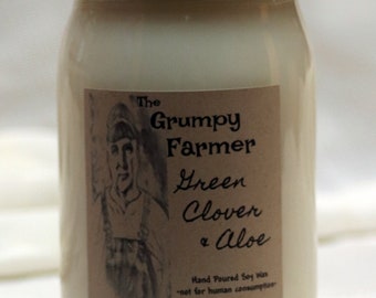 Green Clover & Aloe Soy wax candle