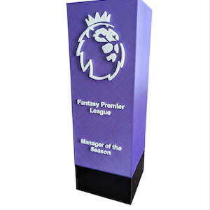 May include: A purple trophy with a white Premier League logo and the text "Fantasy Premier League" and "Manager of the Season".
