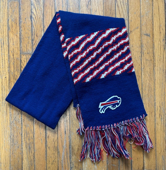 Vintage 1990s Buffalo Bills Zubaz Knit Scarf NFL F