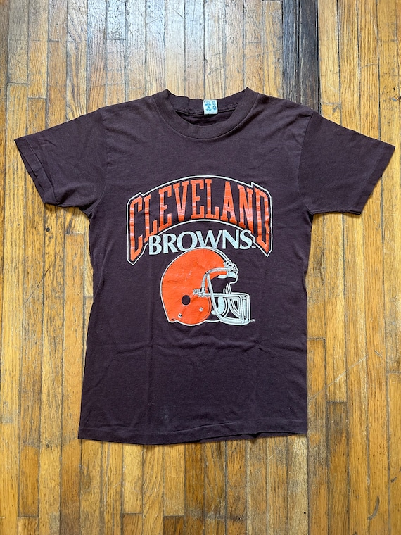 Vintage 1980s Cleveland Browns T Shirt Champion Si