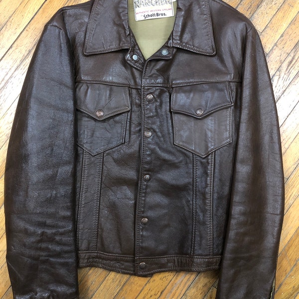 Schott Leather Jacket - Etsy