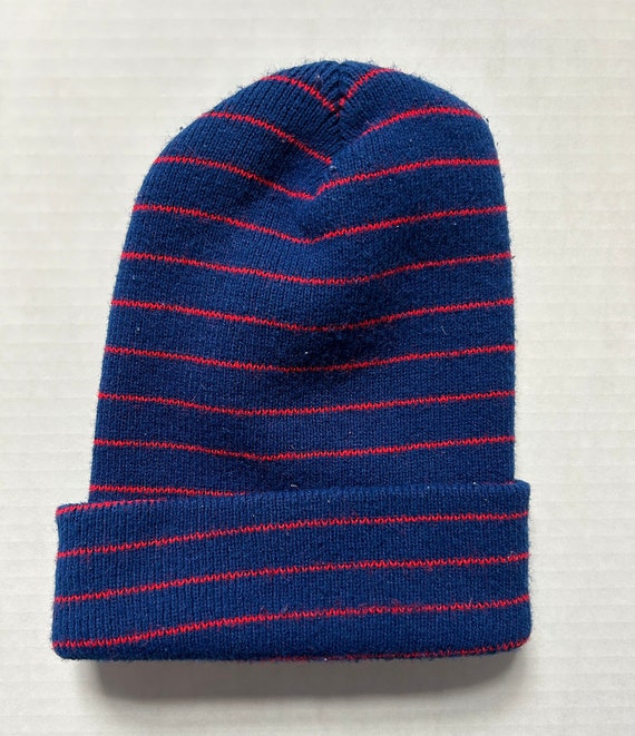 Vintage 1990s Buffalo Bills Beanie Snow Hat Strip… - image 2