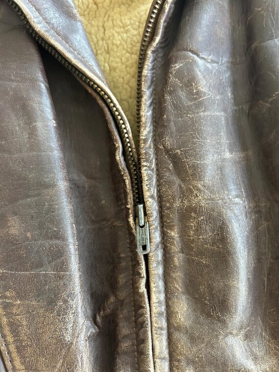 Vintage 1940s Nelco Gold Medal Leather Jacket Size 46 Genuine
