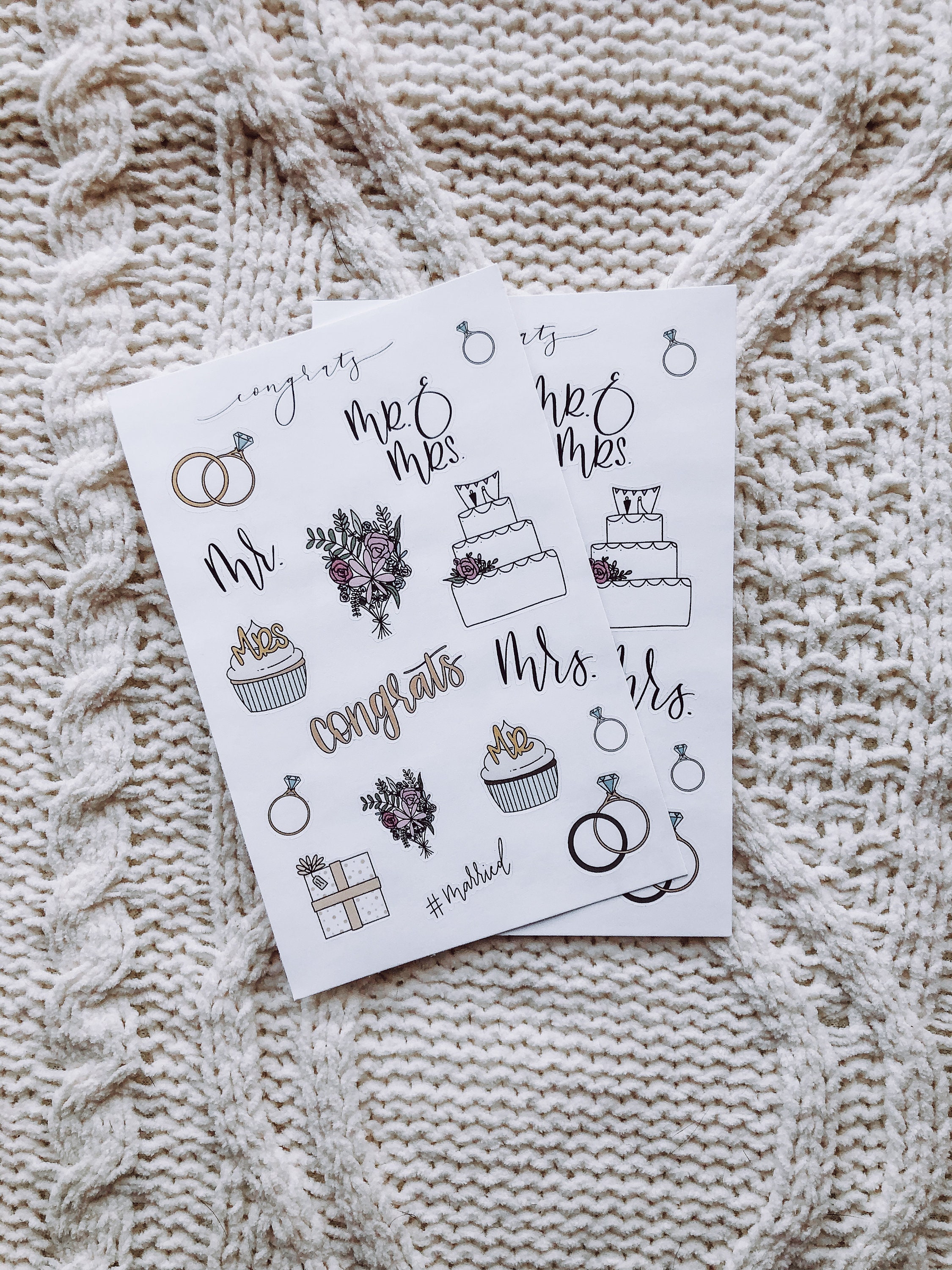 Wedding Stickers | Etsy
