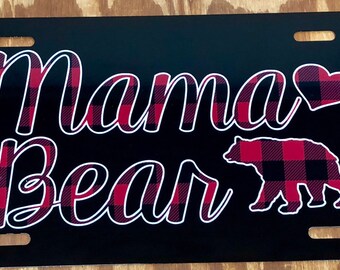 Mimi Bear Glitter Like License Plate Car Tag Personalized Custom Mimi Car Tag