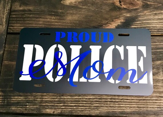 GOD BLESS THE POLICE License Plate Frame