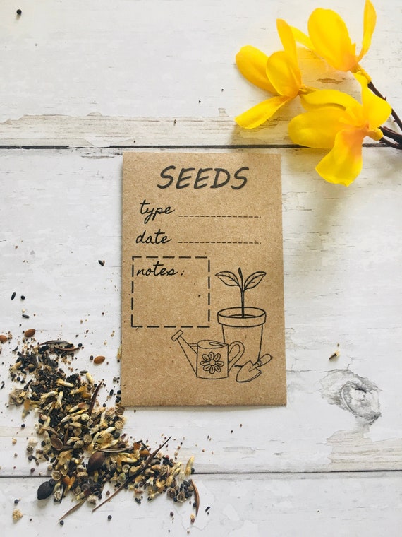 Seed Envelopes Seed Packet Gardening Seed Saving Envelopes Pack of Ten 10 