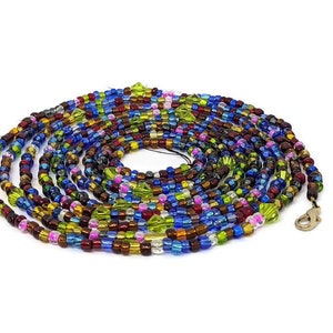 Cuentas de cintura de estrellas fugaces / cuentas de cintura rosa, azul, púrpura, verde, amarillo, naranja, blanco y rojo