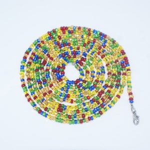 Cuentas de cintura de Mujer Maravilla / Cuentas de cintura azul, dorada, verde, roja y amarilla