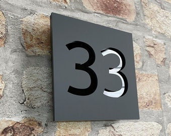 Contemporary Floating House Number