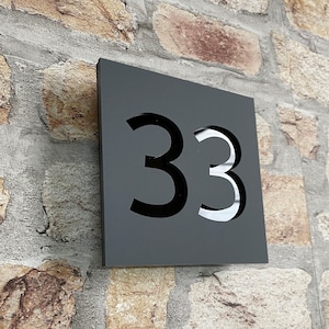 Contemporary Floating House Number