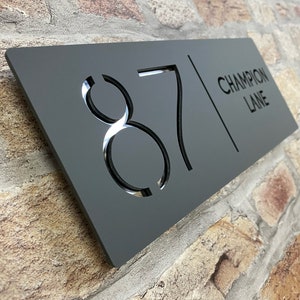 Contemporary House Sign, House Number, Modern Door Sign, Custom Designs.