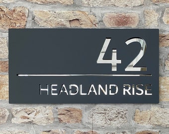 Modern Contemporary House Sign 40X20CM