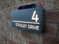 Contemporary Solar House Sign: Illuminated Address Plaque