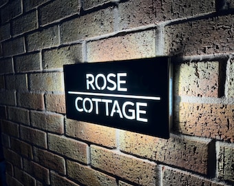 Illuminated House Sign 5, Hardwired.