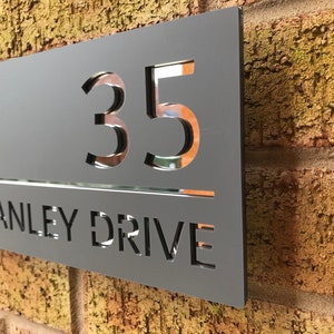 Stylist Contemporary House Sign, Door Numbers, Bespoke Design