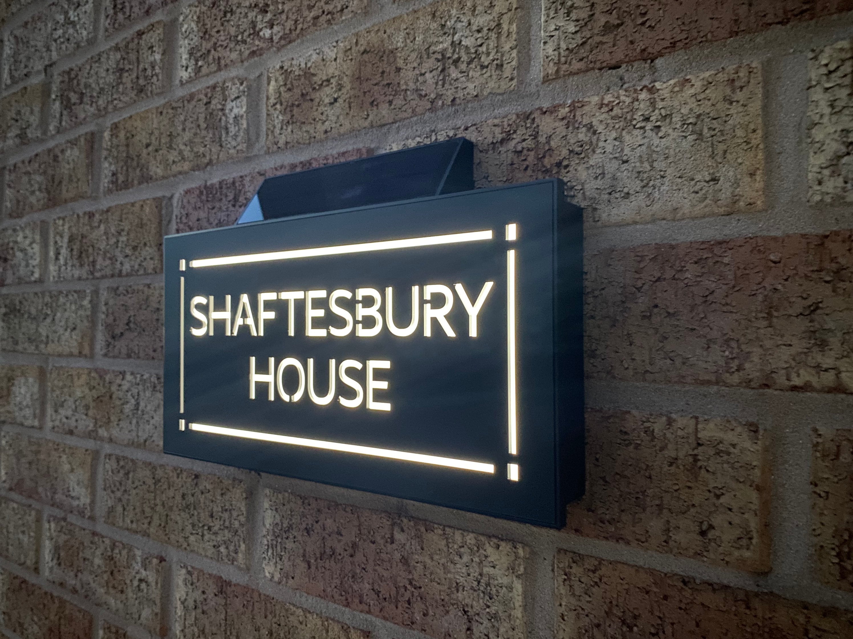 Contemporary House Sign Solar House Sign Etsy UK