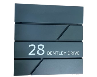 Modern Wall Mounted Postbox: Grey or Black, Weatherproof Newspaper Tray