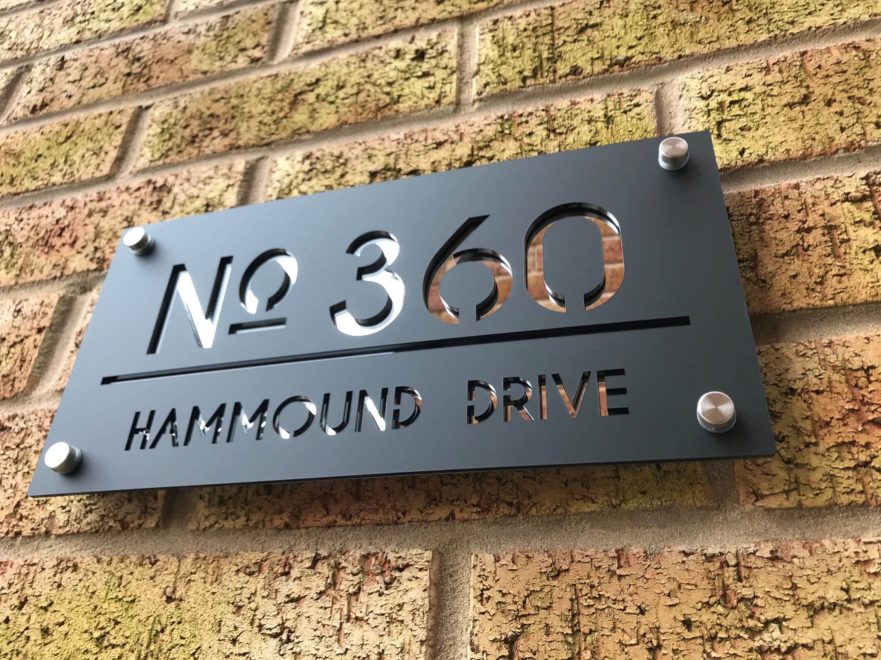 Contemporary House Sign - Etsy UK