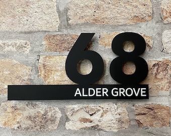 Modern Floating House Number