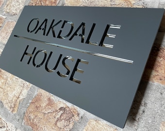 Contemporary House Name Plaque