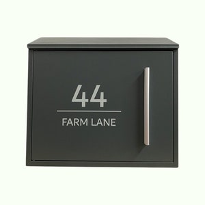 Personalised Post Box, In Grey or Black
