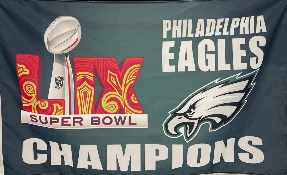Philadelphia Eagles Super Bowl 59 Lix Championship Banner 3X5 Ft Flag ...