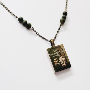 Book Necklace, Cute Mini Book Necklace, Witch Book Jewelry, Halloween Theme Necklace, Spell Book Necklace, Witchy Jewelry