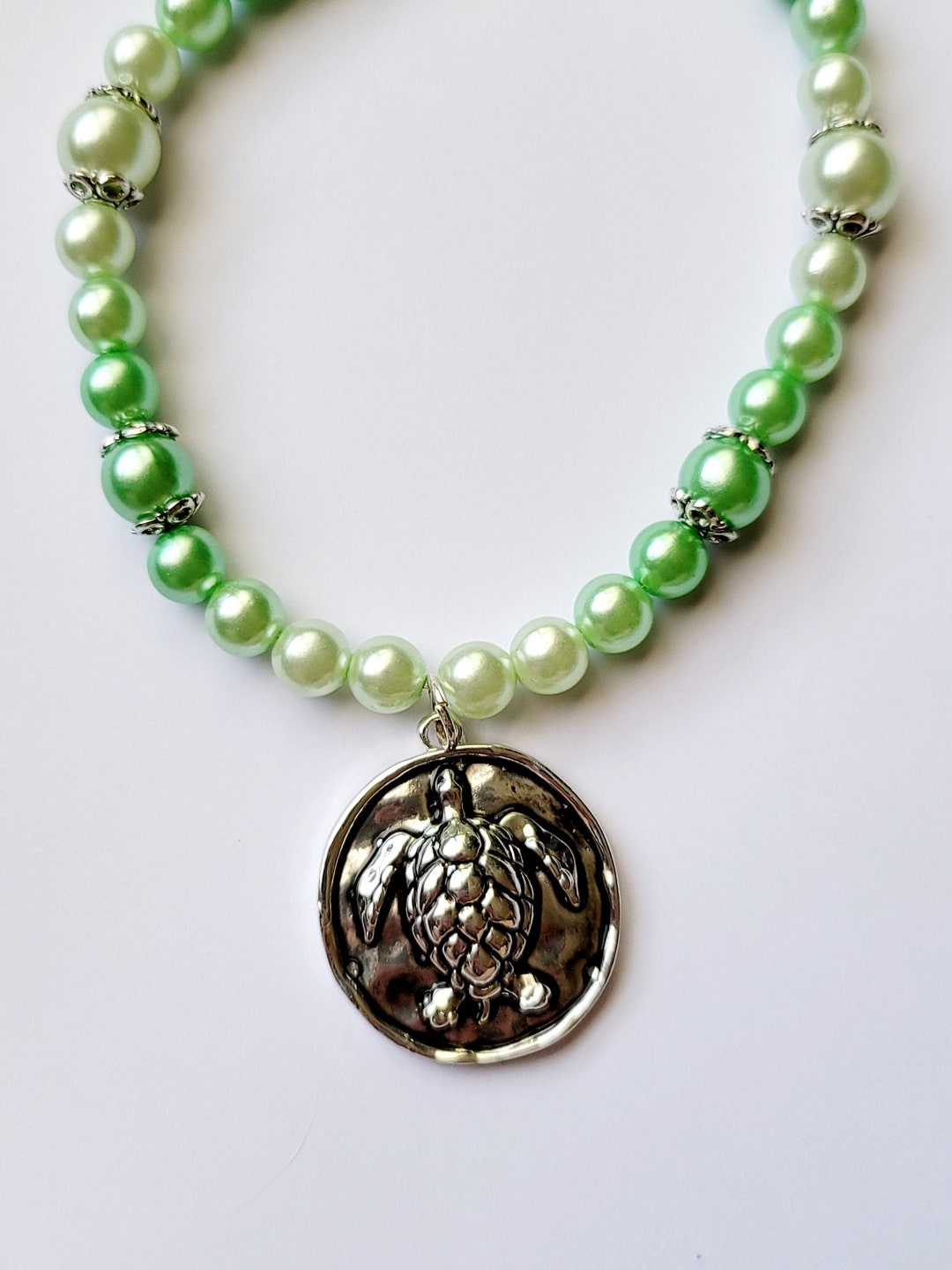 Pendente Tartaruga Perle Collana Perle Con Ciondolo Tartaruga Love Wish - Set Completo Con Catena 17 Pollici, Lega Metallica, Regalo San Valentino Mox Pearl - Foto 6