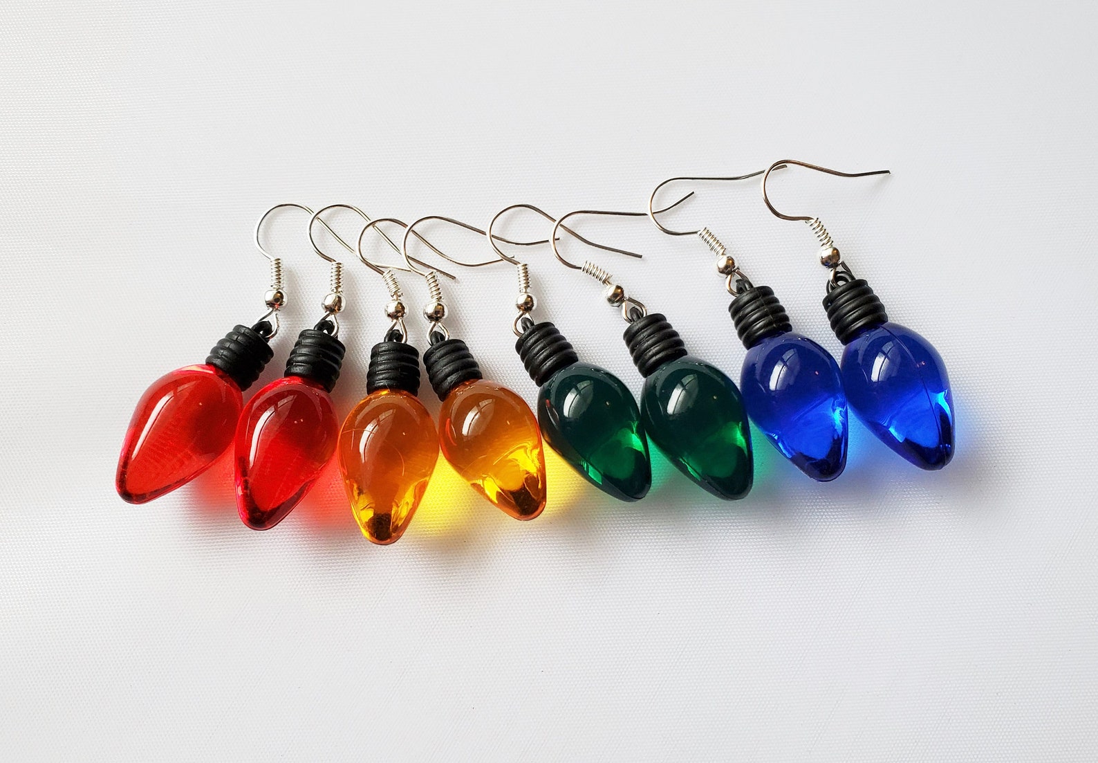 Christmas Light Bulb Earrings Large Light Bulb Festive Etsy