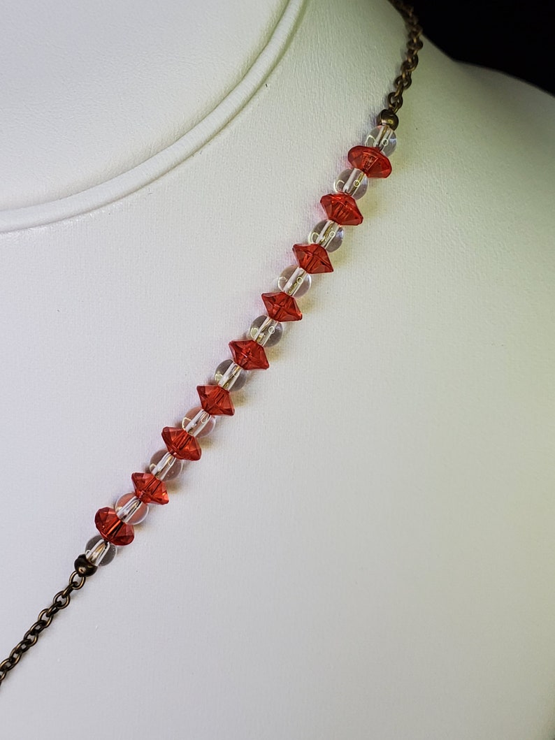 Christmas Santa Necklace Vintage Style Holiday Necklace