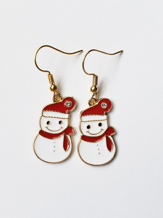 Snowman earrings on sale