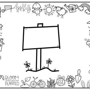 Spring Coloring Sheets | Spring Placemats | Easter Coloring Placemats ...