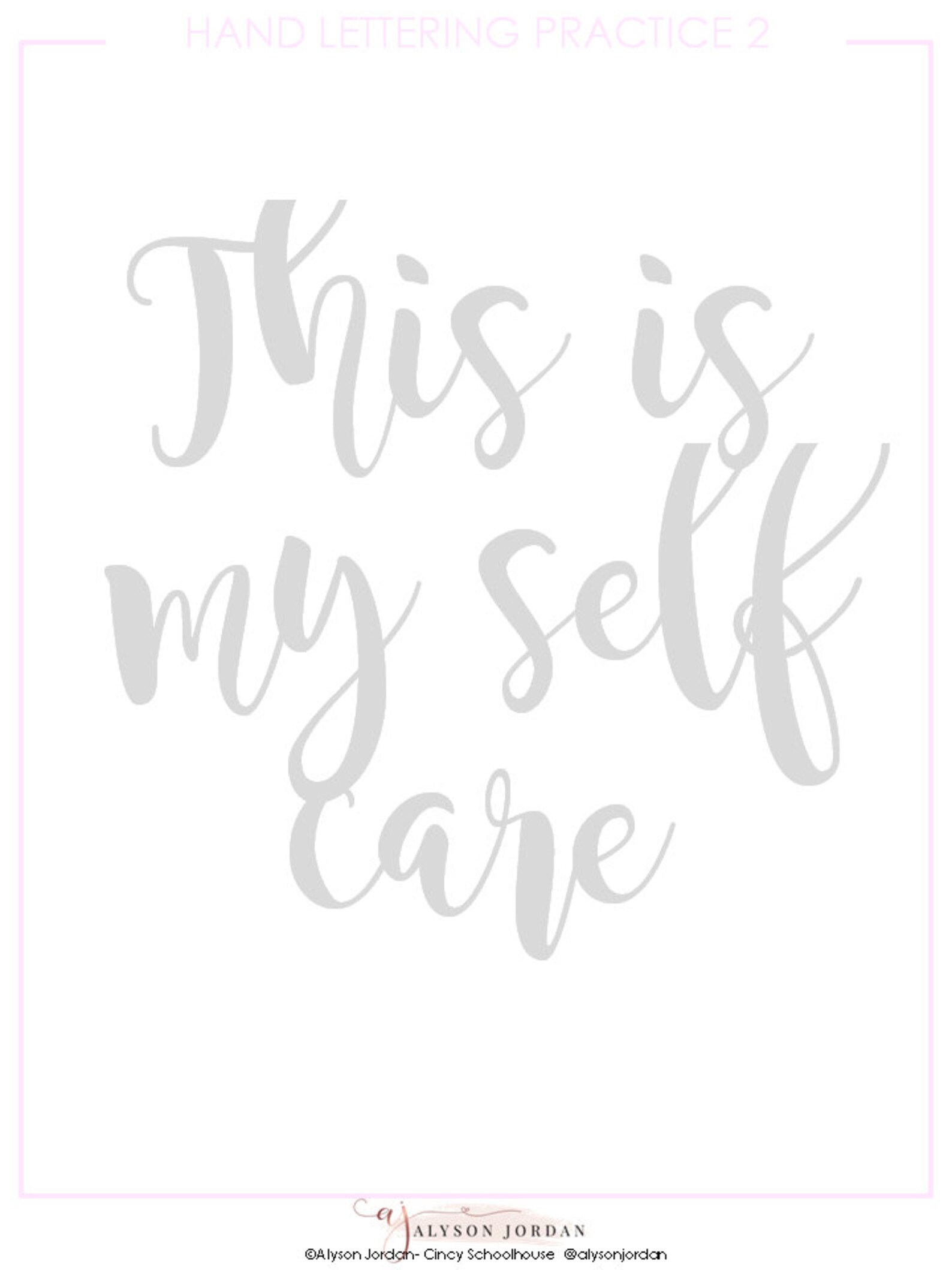 Handlettering Practice Sheets | Hand Lettering Practice Worksheets ...