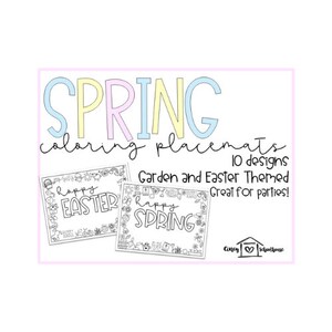 Spring Coloring Sheets | Spring Placemats | Easter Coloring Placemats ...