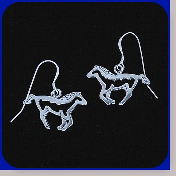 Cowgirl Hanging Western Horse Charm Clip-on Earrings Saddle Hat